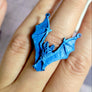 preorder for hand sculpted bat necklace in sterling silver