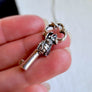 lucky honeybee key handcrafted by xannefran in sterling silver