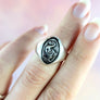 oval shaped shadowbox style dodo bird ring by xannefran