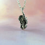 reversible dragon head pendant in sterling silver