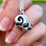 sterling silver snail pendant by xanne fran