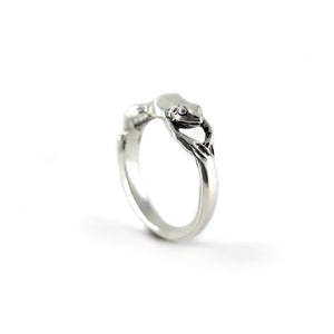 hopping frog ring in sterling silver