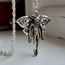 heavy sterling silver mothman pendant by xanne fran