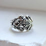 bumpy toad ring handmade in sterling silver by xanne fran