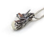unicorn mane details on backside of pendant