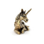 twisted unicorn horn in bronze