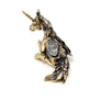 pinecone tail on a woodland unicorn statue