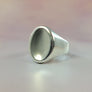 smooth concave worry ring in solid sterling silver by xanne fran