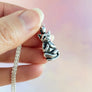 mindful yoga cat necklace in solid sterling silver by xanne fran
