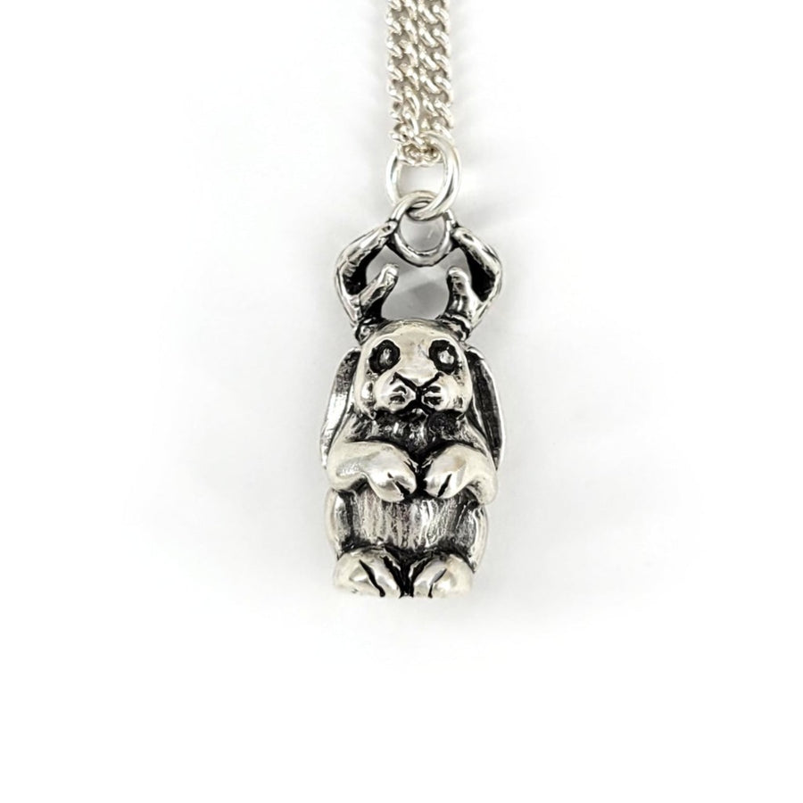 jackalope necklace in sterling silver