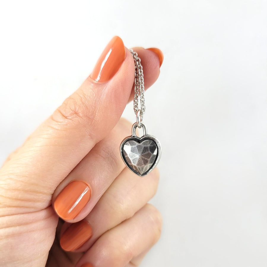 double sided heart necklace