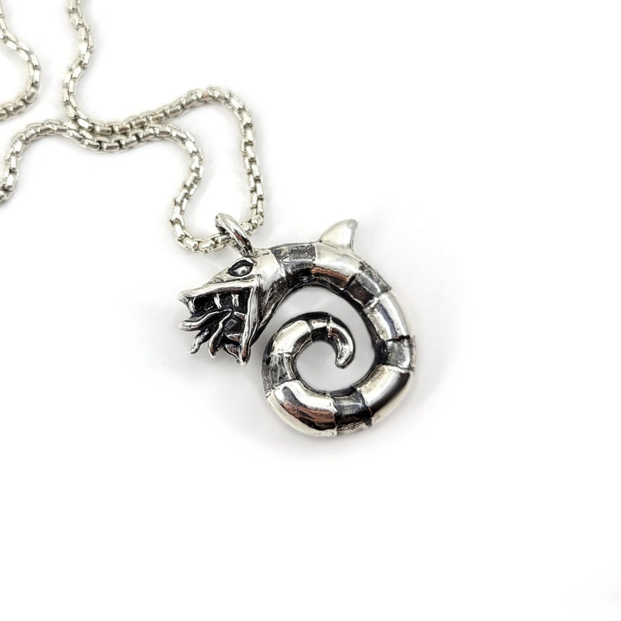 handcrafted sandworm necklace