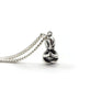 tiny alien necklace in sterling silver