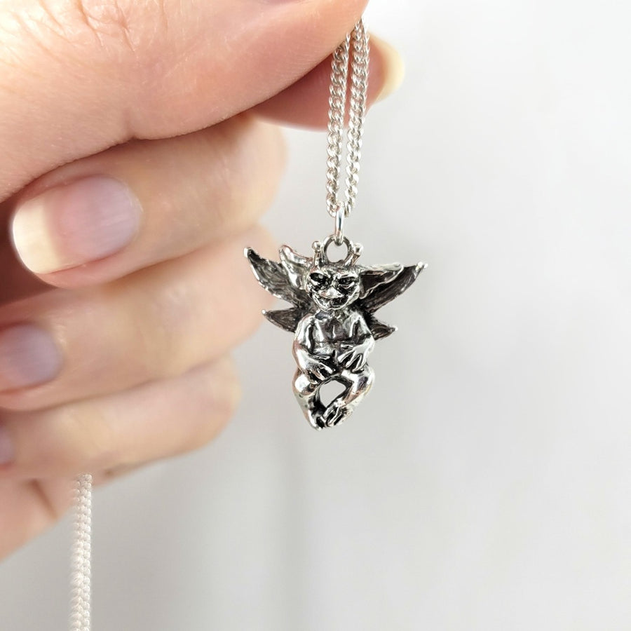 cornish pixie charm necklace by xannefran