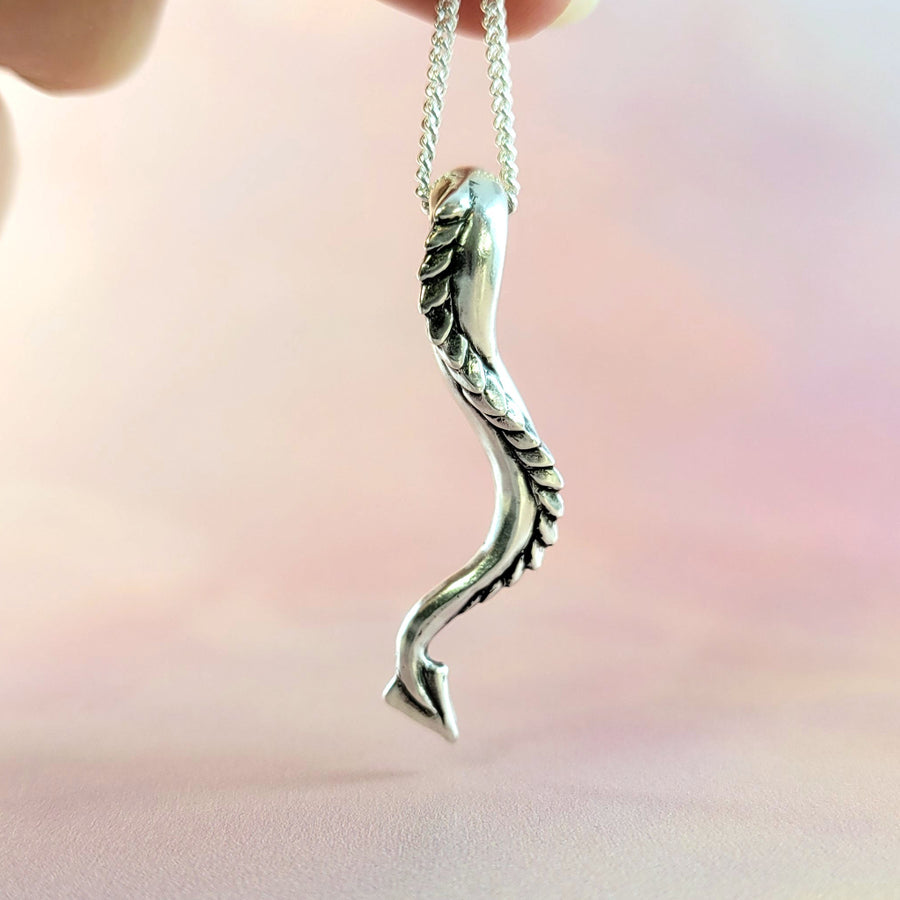 unique dragon necklace handcrafted in sterling silver