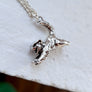 jumping feral cat necklace handcrafted by xanne fran studios