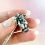 hand sculpted 3D gargoyle pendant necklace by xanne fran studios