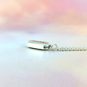 925 hallmark on side of happy pill chill pill necklace
