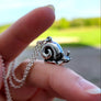cute handmade silver snail necklace