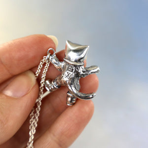 sterling silver astronaut cat by xannefran