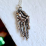 sterling silver mother nature's hand necklace handmade