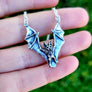 flying vampire bat necklace handmade