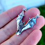 sterling silver bat necklace by xannefran