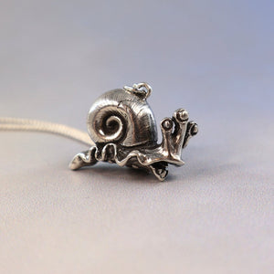 sterling silver snailien necklace