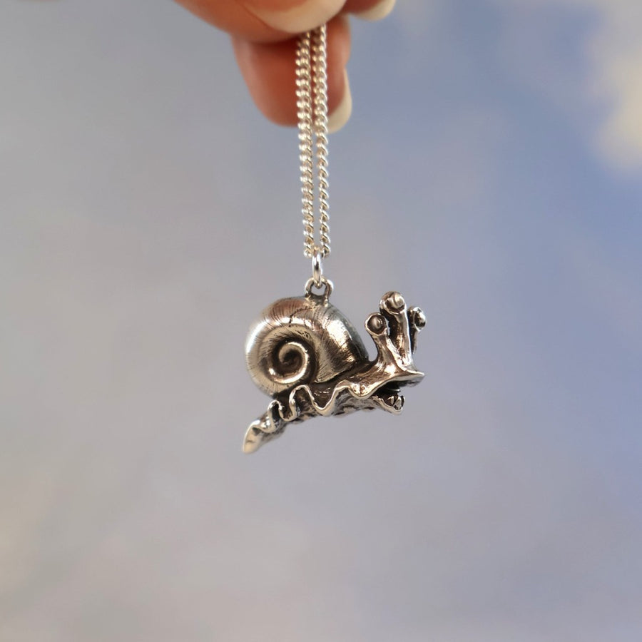handmade snail alien pendant by xanne fran