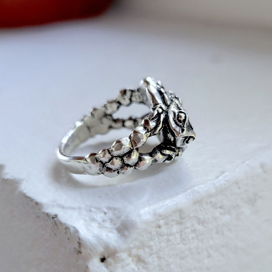 grumpy toad ring in sterling silver by xanne fran