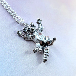 silly raccoon necklace by xanne fran