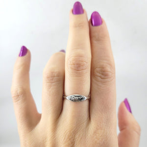 dainty silver stacking ring