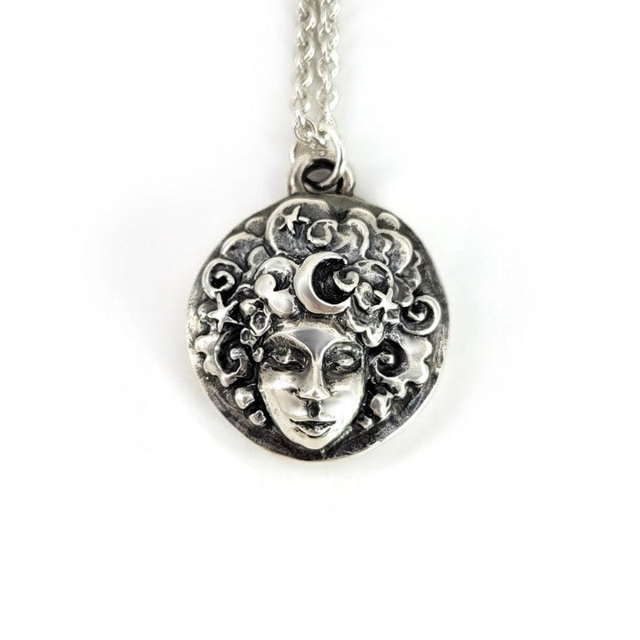 handmade moon goddess necklace