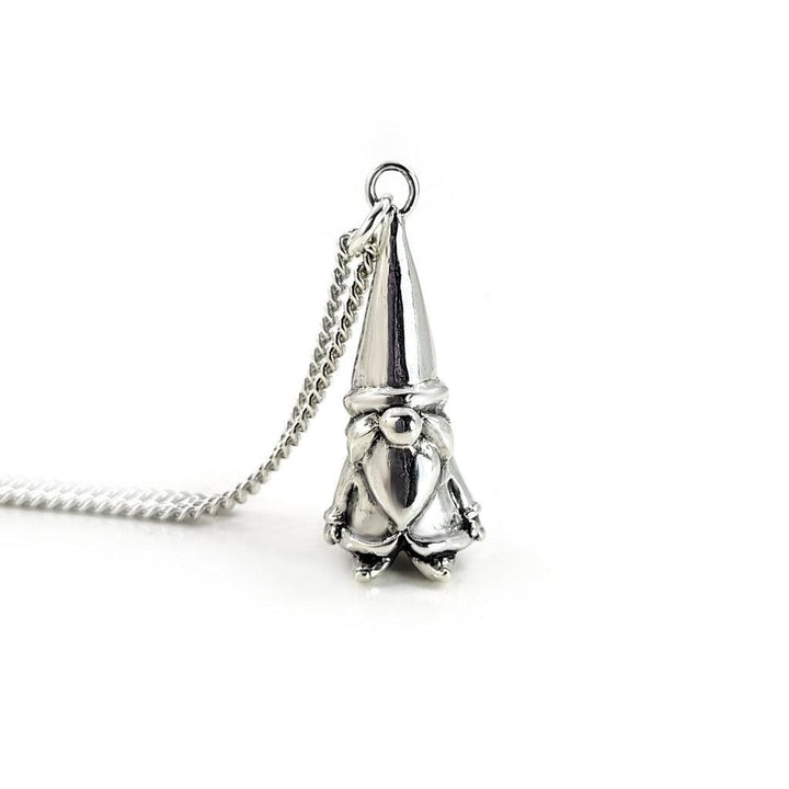 sterling silver gnome necklace