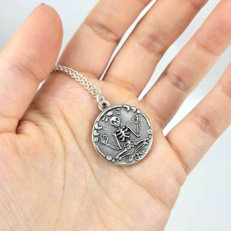 solid sterling silver pirate medallion