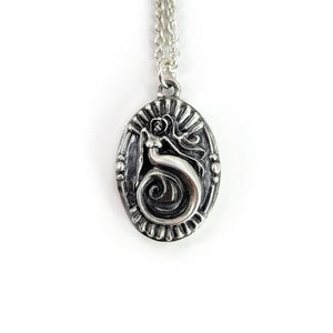 sterling silver mermaid pendant