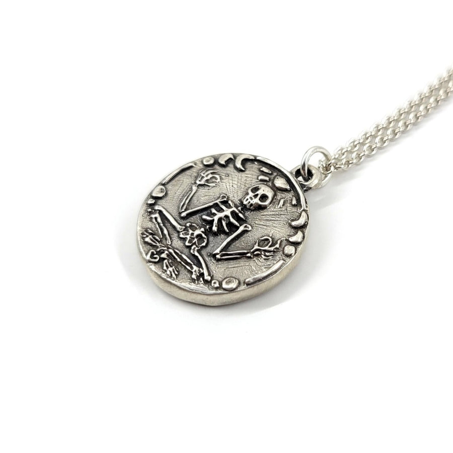 sterling silver pirate coin necklace